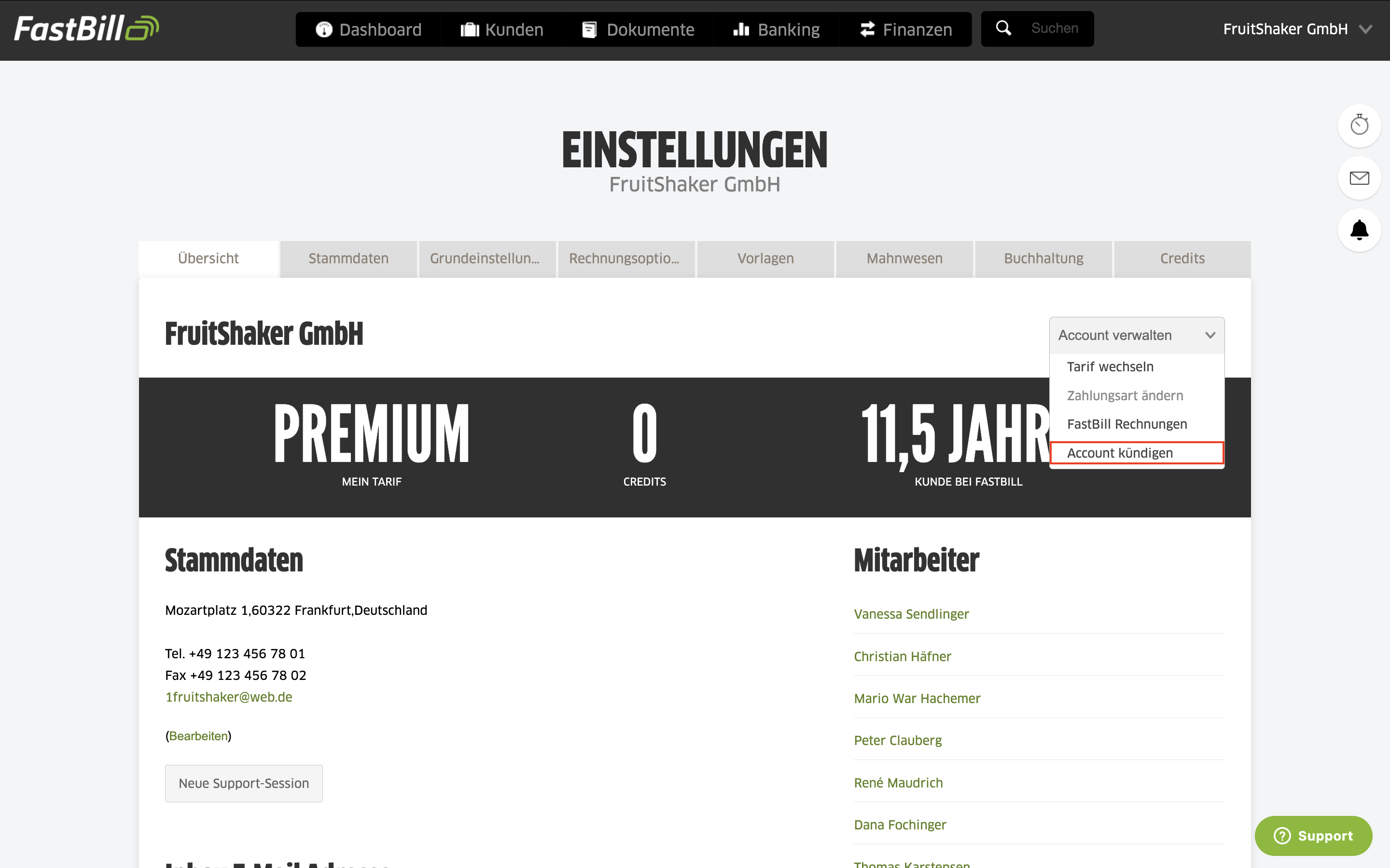 Abonnement kündigen